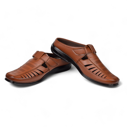 RENZ - MEN'S FORMAL/ETHNIC SANDAL SHOE - 1668 OP TAN