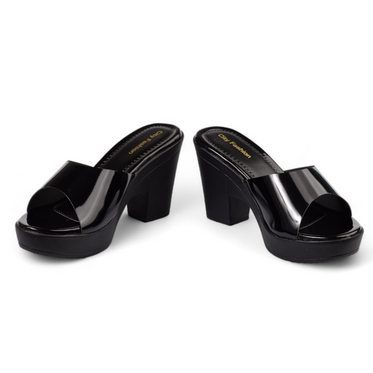 CITY - WOMEN'S BLOCK HEEL SANDALS - 172 SL BK