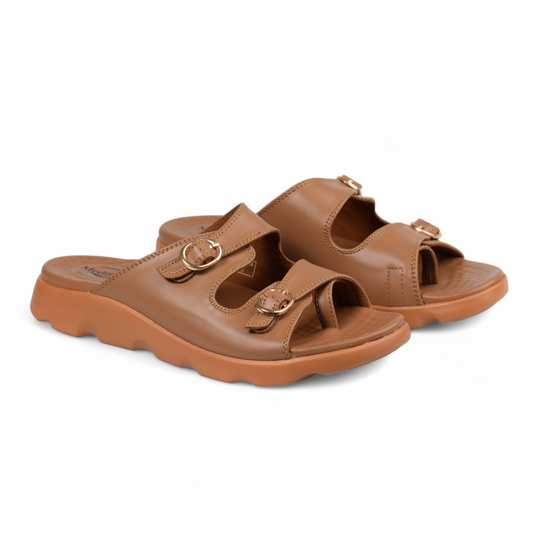 MEDIFEET WOMEN'S ORTHOPEDIC TOE RING SLIPPER - 1188 BG