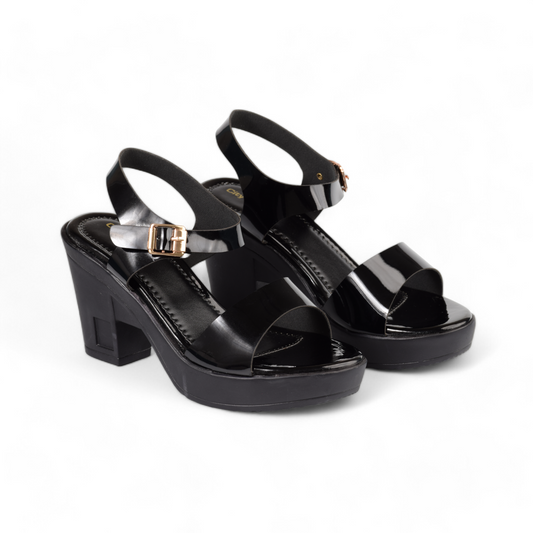 CITY - WOMEN'S BLOCK HEEL SANDALS - 171 SN BK