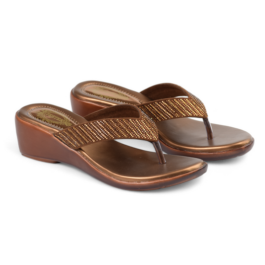 FEETER WOMEN'S WEDGE HEEL SLIPPER - 4821 COP