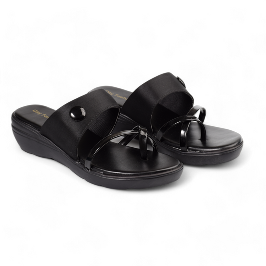 CITY - WOMEN'S FLAT OFFICE SLIPPER - 822 BK