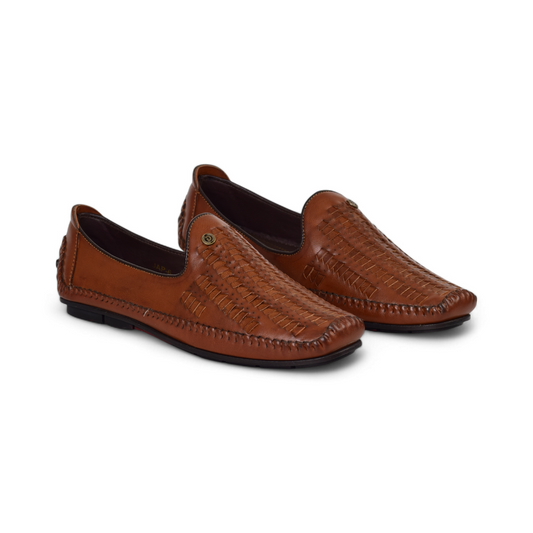 AVERY - MENS ETHNIC JUTTI- LOAFER - JAP 3 TAN