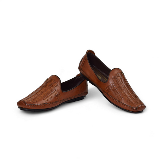 AVERY - MENS ETHNIC JUTTI- LOAFER - JAP 3 TAN