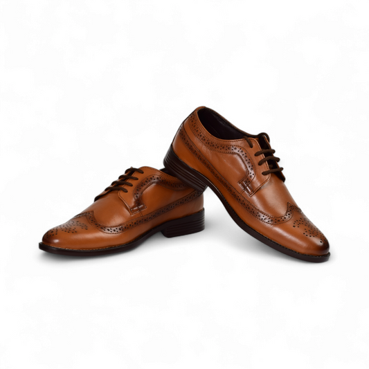 AVERY - MENS BROGUE FORMAL SHOE- CD 77 D TAN