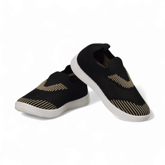 AQUALITE -KIDS SLIP-ON SHOES-SJ 1209 BK M 499