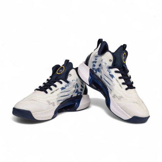 COLUMBUS MEN'S MID TOP SNEAKERS - LUCIFER WHT NAV