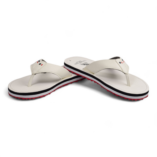 OXER- MENS V SHAPE SLIPPER/ SLIP-ON - US POLO INSPIRED DESIGN- NESTA WHT