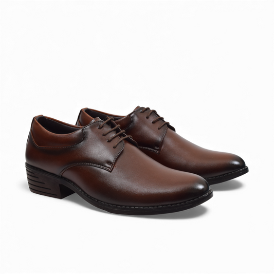 RBD- MENS PLAIN FORMAL VEGAN LEATHER DERBY ,CUBAN HIGH HEEL SHOES- 3005 D TN
