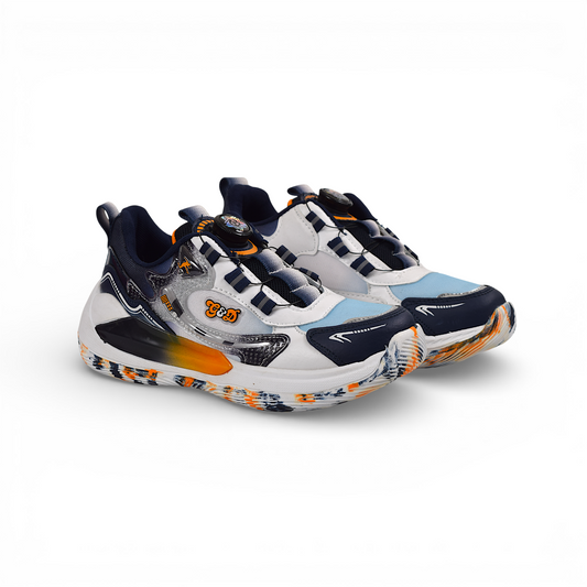 G&D KIDS SNEAKER/SPORTS SHOES DIAL ROTATORY LACE LOCK SHOES - BOYS/GIRLS (UNISEX) - DEFENDER N.BLUE