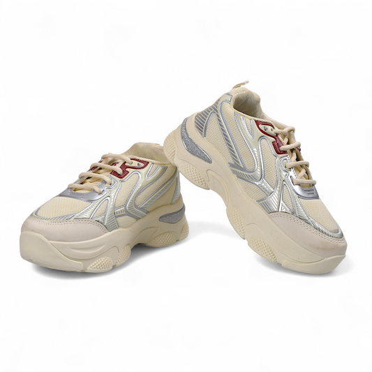 HYFEX LIZA 01- WOMEN CHUNKY HEEL SNEAKERS - BEG