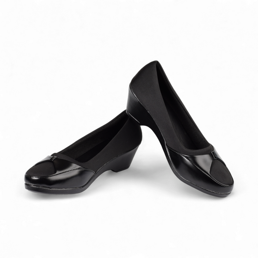 XE LOOKS -WOMENS WEDGE HEEL BALLY- 137 BAL 2 BK