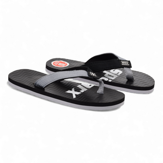 SPARX-MENS FLIP FLOP THONGS- SFU 204 GRY BK