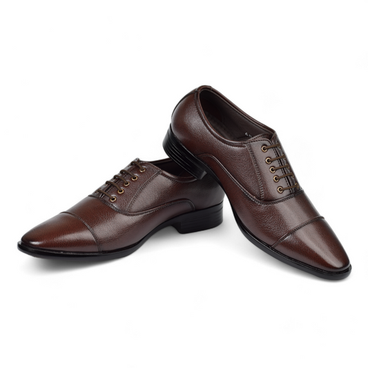 RENZ- MENS FORMAL OXFORD DERBY SHOE- VD 1 D BR