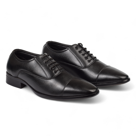 RENZ - MENS FORMAL OXFORD DERBY SHOE- VD 1 D BK