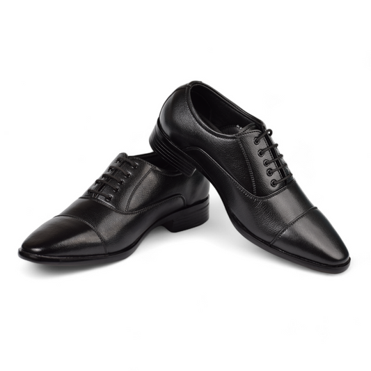 RENZ - MENS FORMAL OXFORD DERBY SHOE- VD 1 D BK
