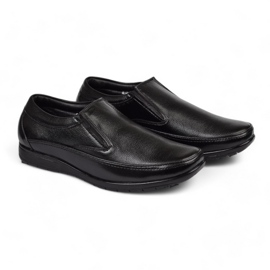 RENZ MENS ORTHOPEDIC -SLIP-ON FORMAL SHOES- UV 102 M BK