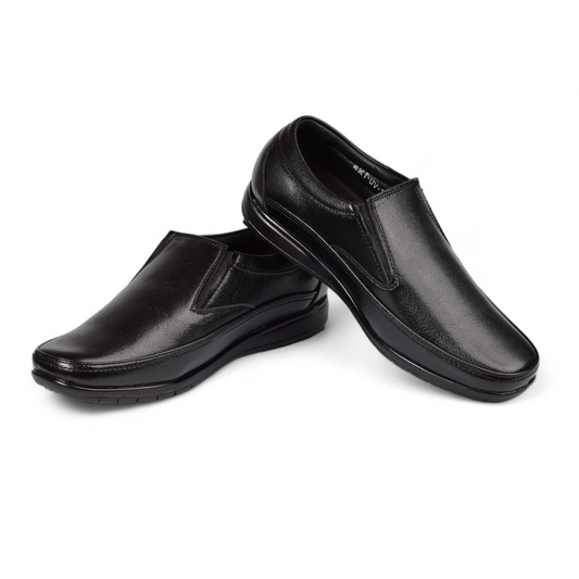 RENZ MENS ORTHOPEDIC -SLIP-ON FORMAL SHOES- UV 102 M BK