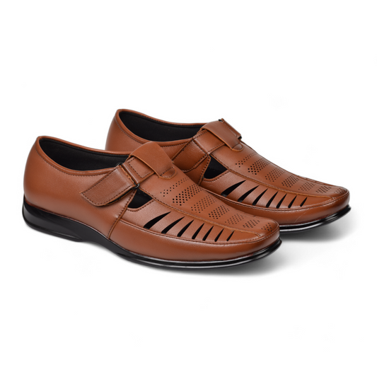 RENZ - MEN'S FORMAL/ETHNIC SANDAL SHOE - 1669 TAN