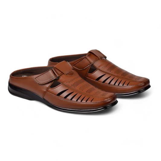 RENZ - MEN'S FORMAL/ETHNIC SANDAL SHOE - 1668 OP TAN
