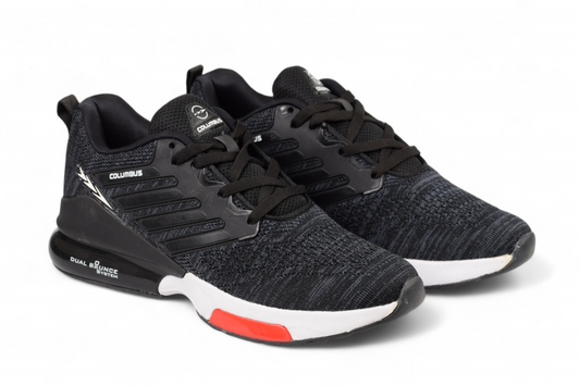 COLUMBUS MEN'S SPORTS SHOE/ SNEAKERS - MOSCO BK GRY