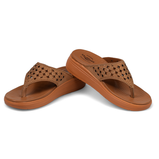 MEDIFEET WOMEN'S ORTHOPEDIC V-SHAPE SLIPPER  - 1305 BG