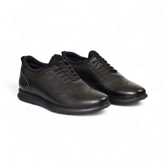 RENZ MENS ORTHOPEDIC -SLIP-ON FORMAL SHOES- ML 01 L M BK