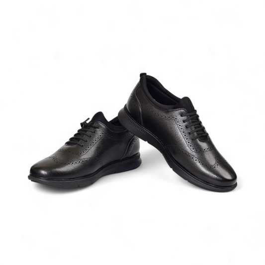 RENZ MENS ORTHOPEDIC -SLIP-ON FORMAL SHOES- ML 01 L M BK