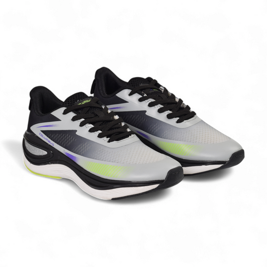 CLB MENS SNEAKER- SPORTS SHOE- TRACTION - L.GRY F.GRN