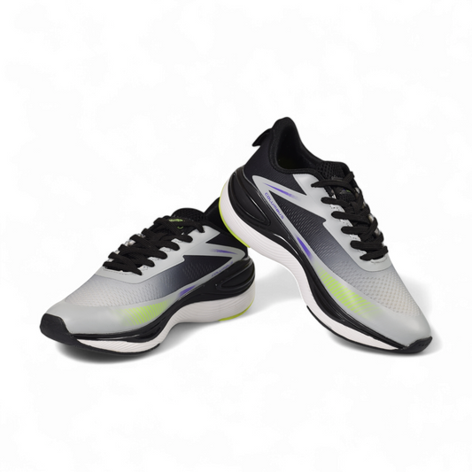 CLB MENS SNEAKER- SPORTS SHOE- TRACTION - L.GRY F.GRN