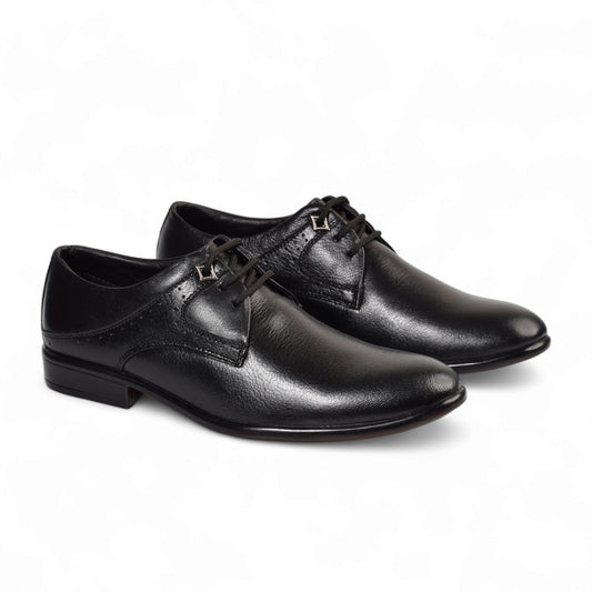 AVERY MEN'S GENUINE LEATHER DERBY FORMAL SHOE - CR 28 D Bk