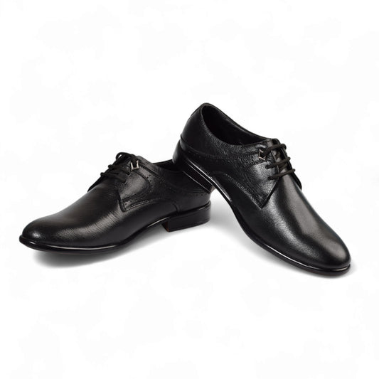 AVERY MEN'S GENUINE LEATHER DERBY FORMAL SHOE - CR 28 D Bk