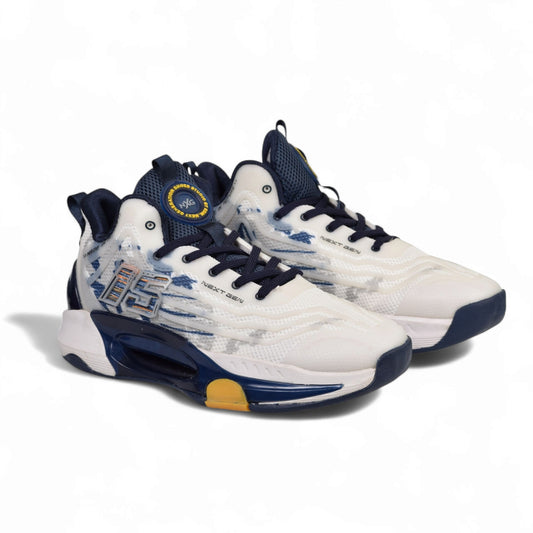 COLUMBUS MEN'S MID TOP SNEAKERS - LUCIFER WHT NAV