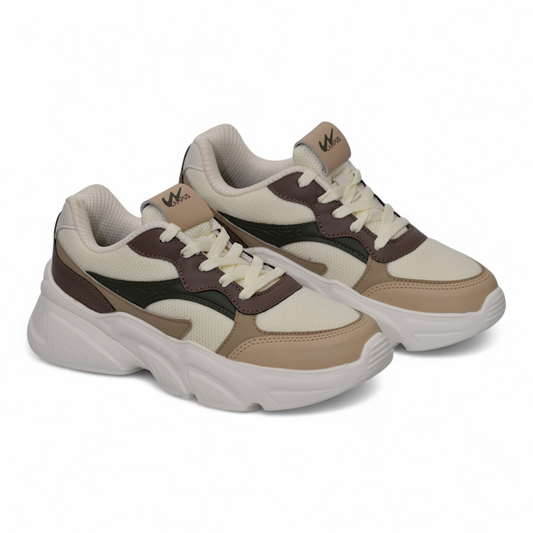 CAMPUS WOMENS CHUNKY SNEAKERS - LOUNGE- O.WHT BG