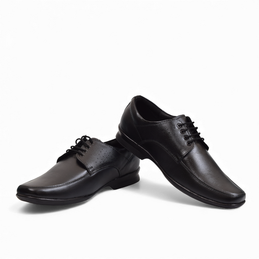 AVERY- MENS FORMAL DRESS OFFICE GENUINE LEATHER DERBY SHOES- 1421 D BK