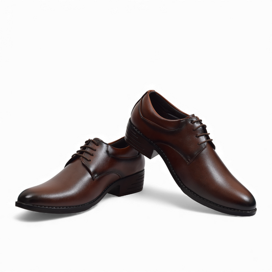 RBD- MENS PLAIN FORMAL VEGAN LEATHER DERBY ,CUBAN HIGH HEEL SHOES- 3005 D TN
