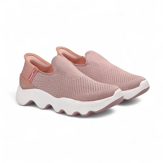 COLUMBUS WOMEN'S HANDS FREE - PEACH (Slip On Sneakers/ Sports Shoes - With Hand Free Slip In Wearing Technology - Light Weight, Massaging Sole)