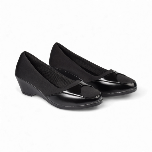 XE LOOKS -WOMENS WEDGE HEEL BALLY- 137 BAL 2 BK