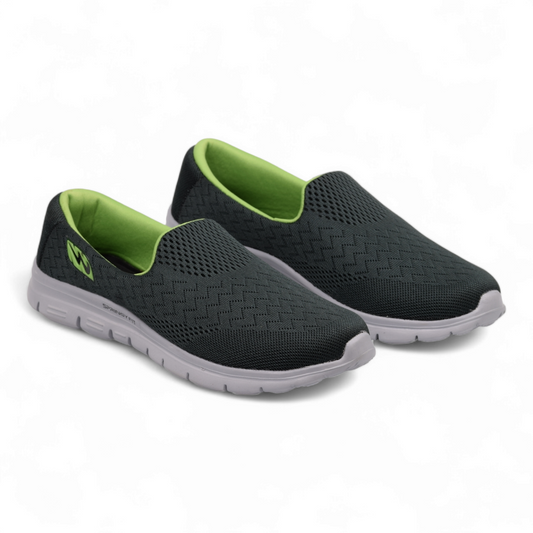 CAMPUS- WOMENS SLIP-ON SPORTS SHOES- CROWN M D.GRY