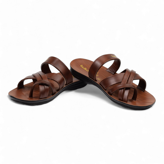 VKC MEN'S OFFICE WATERPROOF SLIPPERS - 5687 D BRN