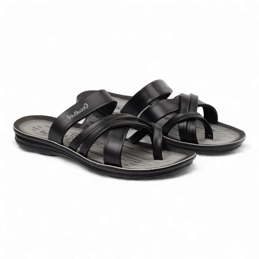 VKC MEN'S OFFICE WATERPROOF SLIPPERS - 5687 BK